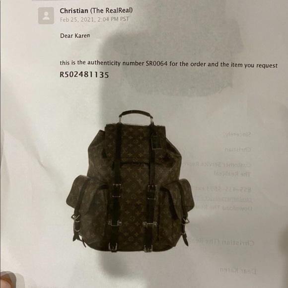Louis Vuitton Monogram MacassarChristopherBackpack - Picture 13 of 14